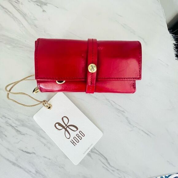 HOBO Allure Leather Jewelry Roll Case, Travel Jewelry Case, Red, NWT - Picture 14 of 14